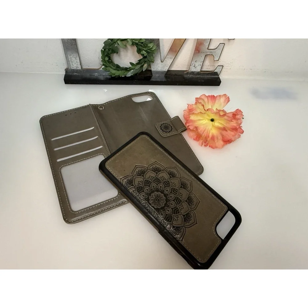 Caseowl Wallet Mandala Design‎ Two Pc Detachable Case Compatible With iPhone 12